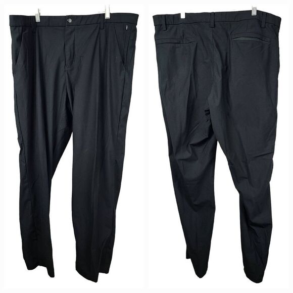 Kirkland Signature Men’s Performance Pant 40x30 Tech Stretch Zip Pockets Black - Picture 1 of 9
